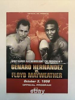 Floyd Mayweather-Genaro Hernandez 1998 Program Signed by Mayweather/His1st Title