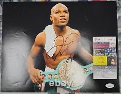 Floyd Mayweather Jr. Autographed 11X14 Boxing Photo JSA Cert