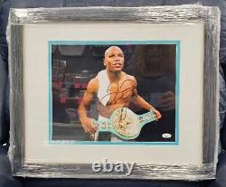 Floyd Mayweather Jr. Autographed 11X14 Framed Boxing Photo JSA Cert