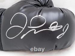 Floyd Mayweather Jr. Autographed Black Boxing Glove RH Beckett Witness W143551