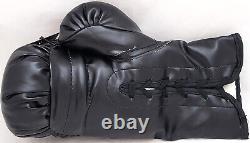 Floyd Mayweather Jr. Autographed Black Boxing Glove RH Beckett Witness W143565
