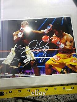 Floyd Mayweather Jr. Autographed Black Tmt Cust Boxing Glove -beckett /photo