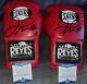 Floyd Mayweather Jr Autographed Cleto Reyes Red Boxing Glove Pair Bas Witnessed