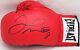 Floyd Mayweather Jr. Autographed Red Boxing Glove Lh Beckett Witness W143319