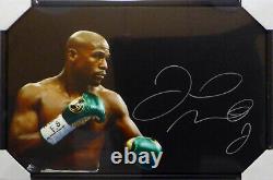 Floyd Mayweather Jr. Autographed Signed Framed 20x30 Canvas Photo Beckett 129107