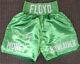 Floyd Mayweather Jr. Autographed Signed Green Boxing Trunks Beckett I83837