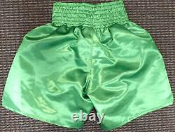 Floyd Mayweather Jr. Autographed Signed Green Boxing Trunks Beckett I83837