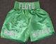 Floyd Mayweather Jr. Autographed Signed Green Boxing Trunks Tbe Beckett 159664