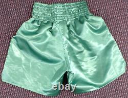 Floyd Mayweather Jr. Autographed Signed Green Boxing Trunks Tmt Beckett 159663