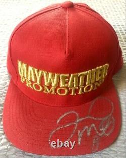 Floyd Mayweather Jr. Autographed signed Red/Gold TMT boxing Hat, Cap