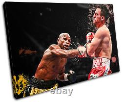 Floyd Mayweather Jr Boxing Sports SINGLE CANVAS WALL ART Picture Print VA