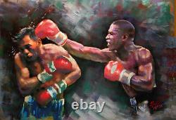 Floyd Mayweather Jr. Boxing, art print on canvas by Star