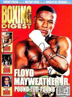 Floyd Mayweather Jr. & Glen Johnson Autographed Boxing Digest Magazine (Smudged)