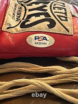 Floyd Mayweather Jr /OscarDe La Hoya autographed Professional Glove. PSA/DNA