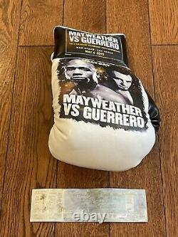 Floyd Mayweather Jr Roberto Guerrero May Day 2013 Boxing Glove & Ticket