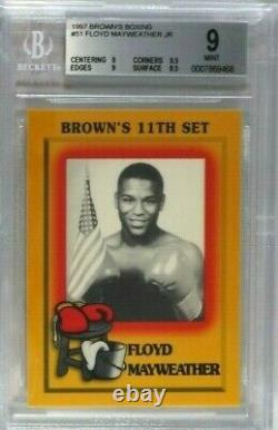 Floyd Mayweather Jr Rookie Rc 1997 Browns Boxing #51 Bgs 9 Mint
