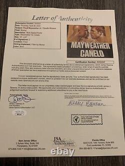 Floyd Mayweather Jr Saul Canelo Alvarez Dual Signed Richard Slone Poster #2 JSA