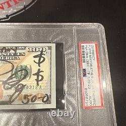 Floyd Mayweather Jr. Signed $100 Bill US Currency x5 Inscription PSA Auth Auto A
