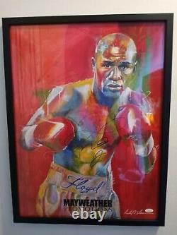 Floyd Mayweather Jr. Signed 18 × 24 Mayweather Promotions Fight Poster Rare