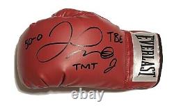 Floyd Mayweather Jr Signed Auto Boxing Glove! RARE (TMT/TBE/50-0) INSCRIPTIONS