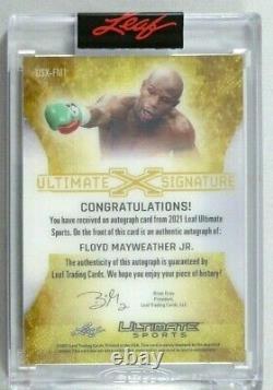 Floyd Mayweather Jr Signed Autograph 2021 Leaf Ultimate Sports Card Auto 4/5