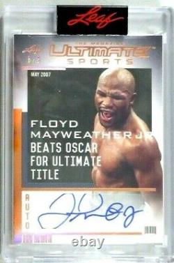 Floyd Mayweather Jr Signed Autograph 2021 Leaf Ultimate Sports Card Auto 6/6