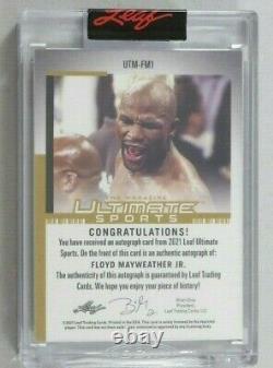 Floyd Mayweather Jr Signed Autograph 2021 Leaf Ultimate Sports Card Auto 6/6