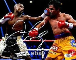 Floyd Mayweather Jr Signed Autographed 8x10 inch Photo vs Pacquiao + PSA/DNA COA