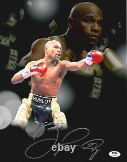 Floyd Mayweather Jr. Signed Autographed Boxing 11x14 inch Photo + PSA/DNA COA