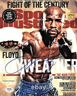 Floyd Mayweather Jr. Signed Autographed Boxing SI 8x10 inch Photo + PSA/DNA COA