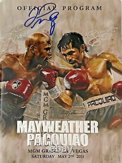 Floyd Mayweather Jr. Signed Autographed Official Program JSA Manny Pacquiao