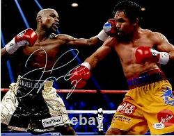 Floyd Mayweather Jr. Signed Autographed Pacquiao 11x14 inch Photo + PSA/DNA COA