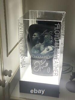 Floyd Mayweather Jr Signed Boxing Glove COA And Anthony Joshua Signed Genuine