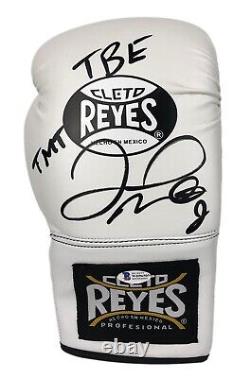 Floyd Mayweather Jr. Signed Cleto Reyes Boxing Glove Inscribed TMT & TBE BAS