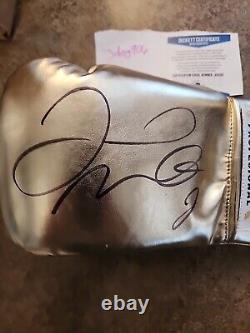 Floyd Mayweather Jr Signed Cleto Reyes Gold Left Hand Boxing Glove BoA CERT