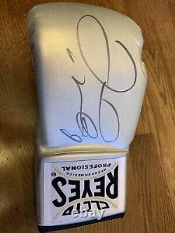 Floyd Mayweather Jr. Signed Cleto Reyes Silver Boxing Glove (SCHWARTZ COA)