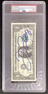 Floyd Mayweather Jr Signed Currency $1 Bill Boxing Champ Autograph PSA/DNA #2