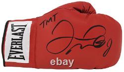 Floyd Mayweather Jr. Signed Everlast Red Boxing Glove withTMT (SCHWARTZ COA)