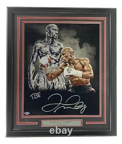 Floyd Mayweather Jr Signed Framed 16x20 Boxing Collage Photo TBE Inscr BAS ITP