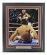 Floyd Mayweather Jr Signed Framed 16x20 Boxing Knockdown Photo Tmt Inscr Bas Itp