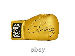 Floyd Mayweather Jr Signed GOLD Cleto Reyes Boxing Glove BAS BECKETT