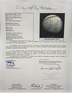 Floyd Mayweather Jr. Signed Rawlings Oml Baseball Tmt Jsa Full Letter Coa