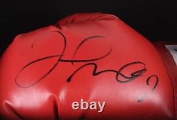 Floyd Mayweather Jr. Signed Red Everlast Boxing Glove Custom Shadow Box Jsa Coa