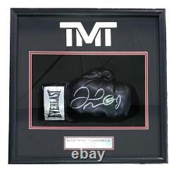 Floyd Mayweather Jr. Signed Right Black Everlast Boxing Glove Shadowbox BAS ITP