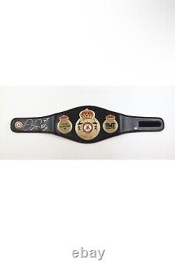 Floyd Mayweather Jr. Signed WBA Championship Belt Inscribed TMT (PSA)