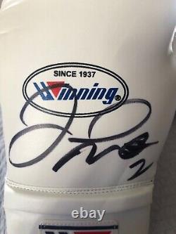 Floyd Mayweather Jr. Signed autographed white boxing glove Rare PSA