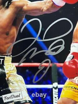 Floyd Mayweather Jr signed 11x14 auto photo vs Manny Pacquiao BAS Witnessed