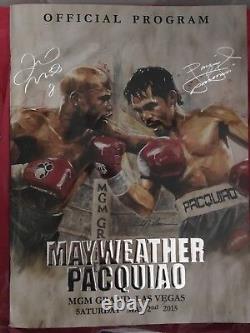 Floyd Mayweather Manny Pacquiao Fight Program Mgm Vegas 2015 Boxing Champ Slone