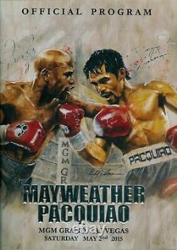 Floyd Mayweather Manny Pacquiao Full ticket Program $25 chip Autographed Pass