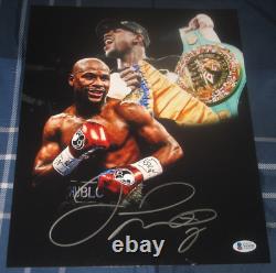 Floyd Mayweather Signed Autograph 11x14 Photo BAS Beckett Certified Auto Collage